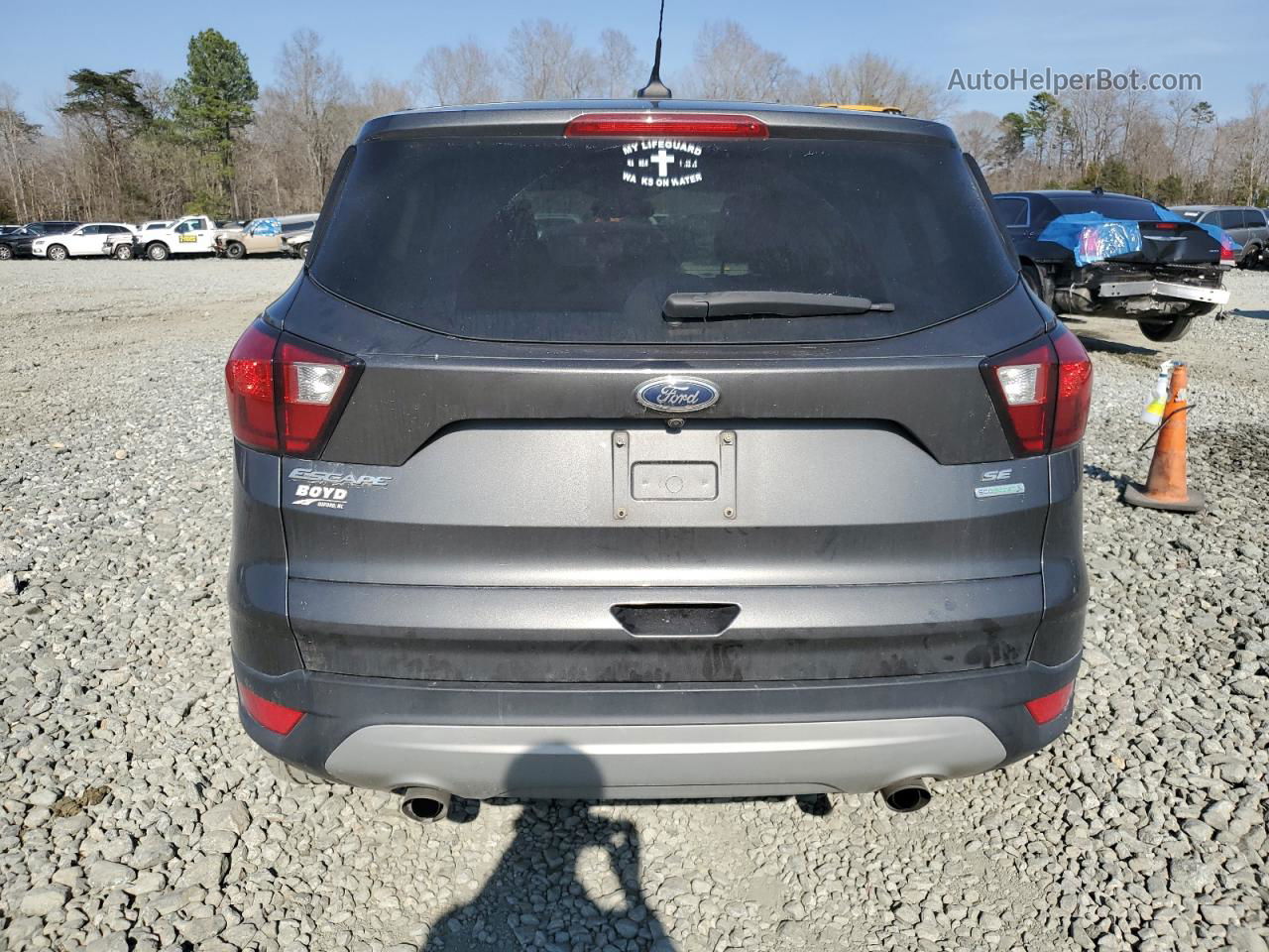 2019 Ford Escape Se Gray vin: 1FMCU0GDXKUA88332