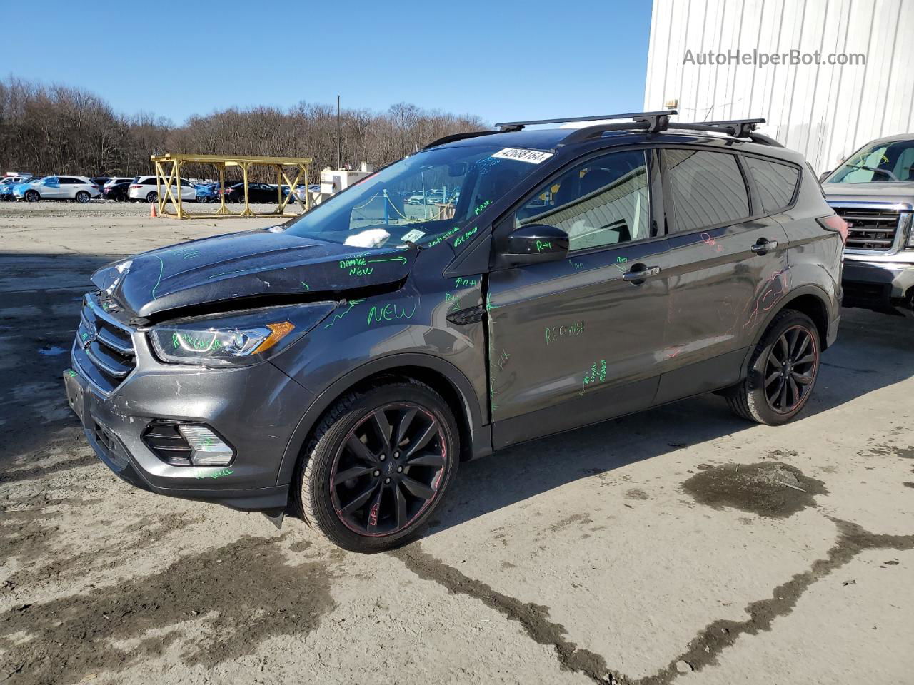 2019 Ford Escape Se Серый vin: 1FMCU0GDXKUB30286