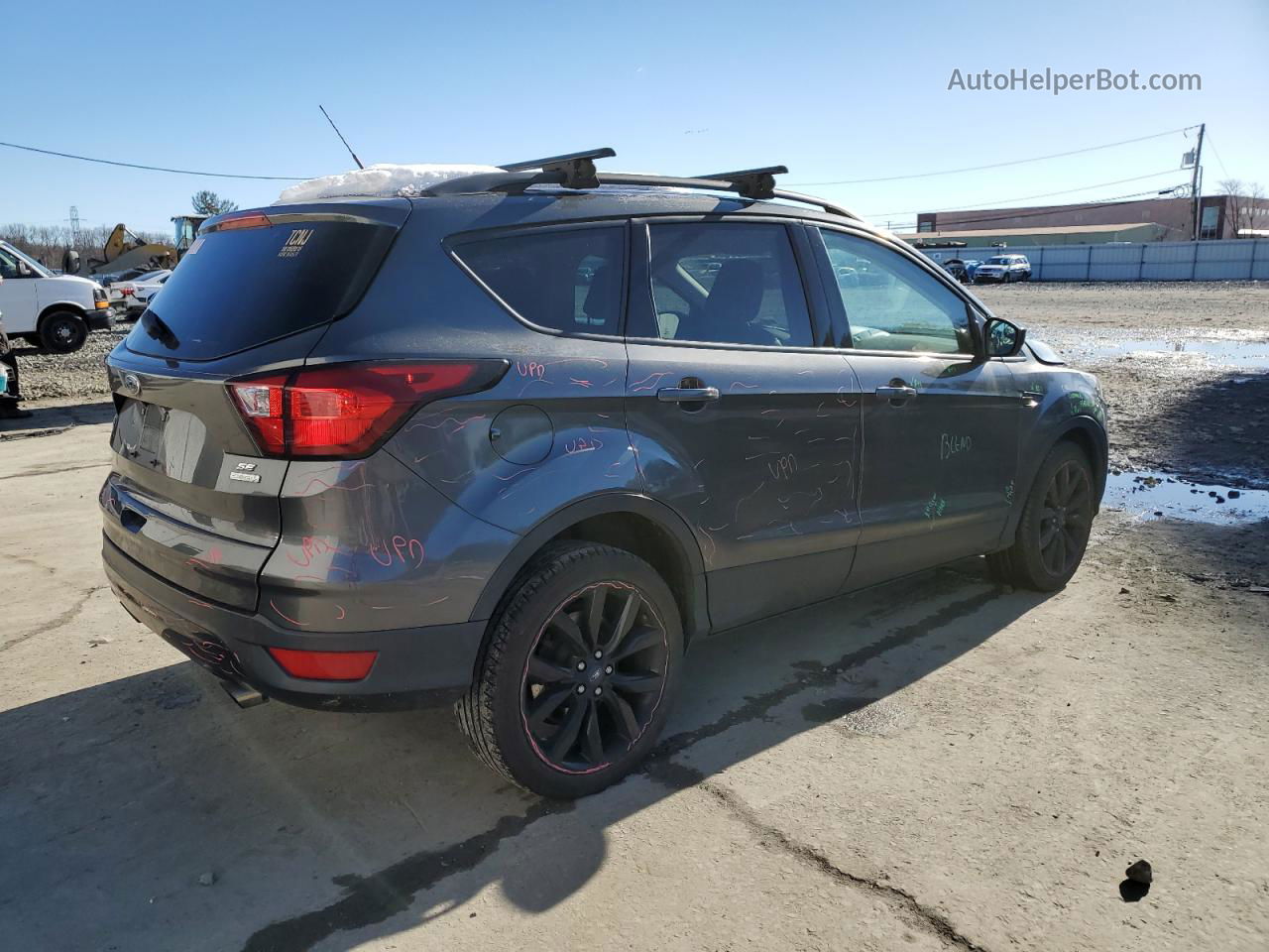 2019 Ford Escape Se Серый vin: 1FMCU0GDXKUB30286