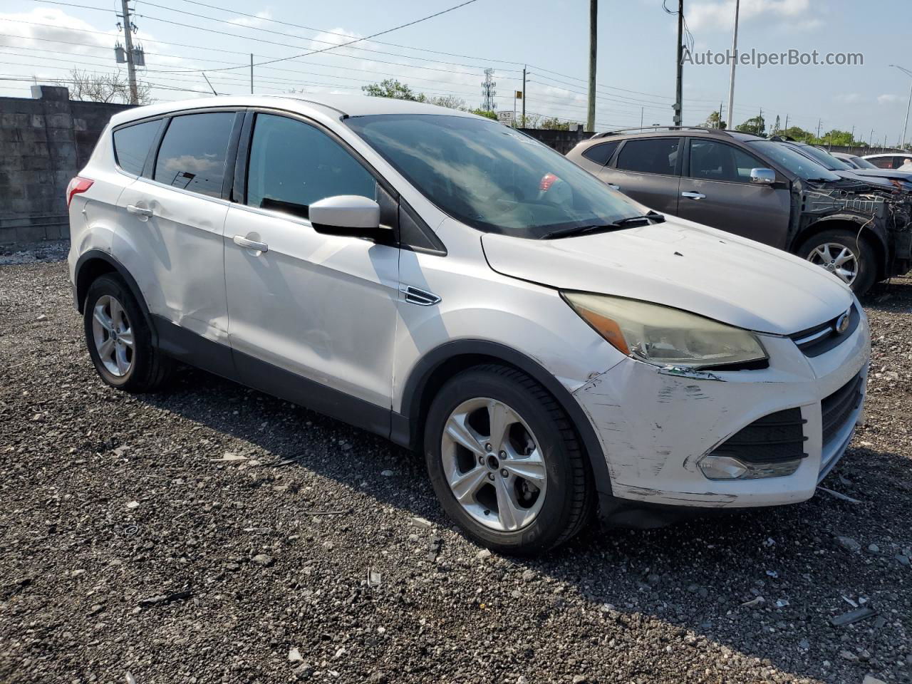 2014 Ford Escape Se White vin: 1FMCU0GX0EUD77492