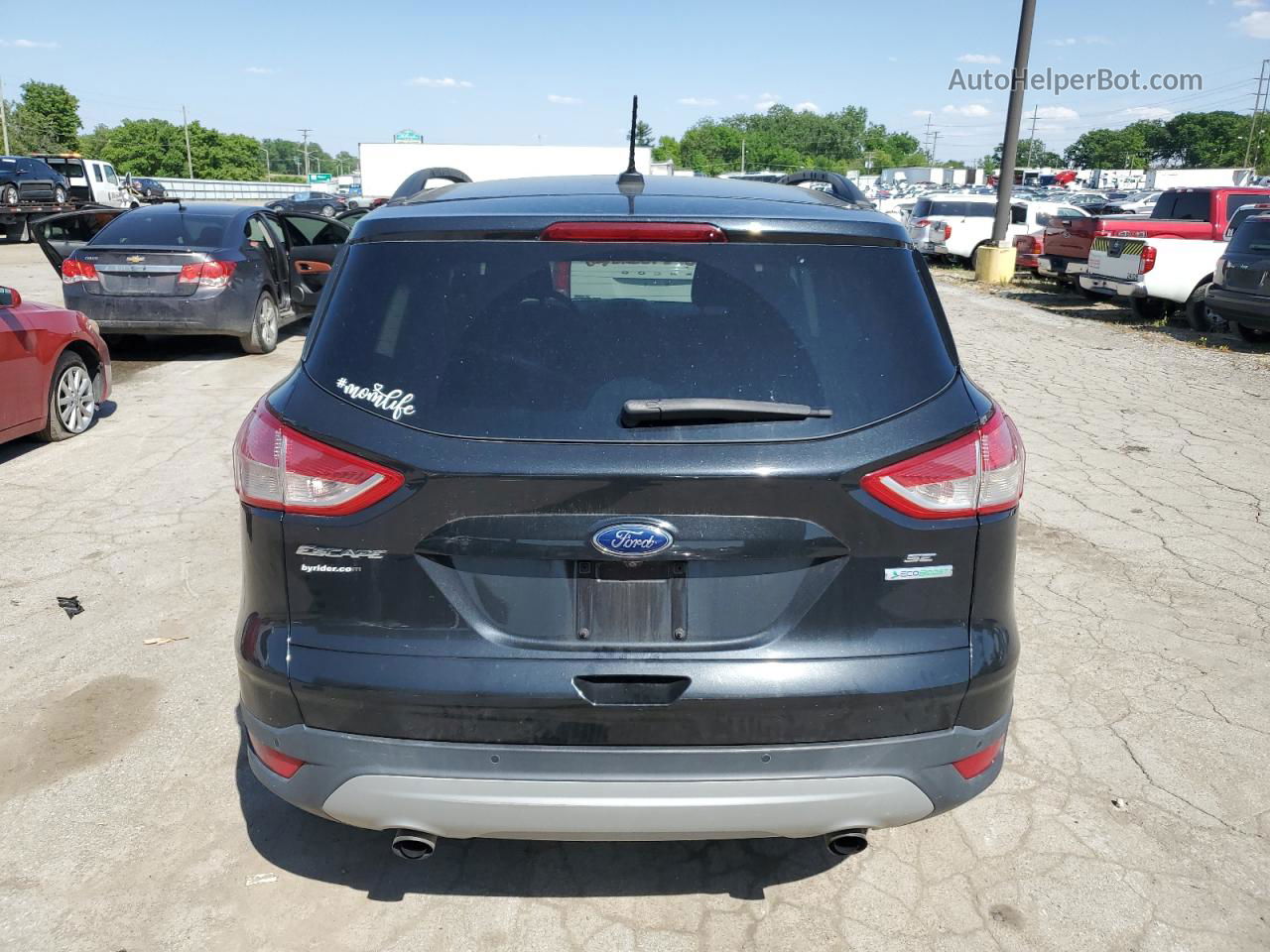 2015 Ford Escape Se Black vin: 1FMCU0GX0FUB08863