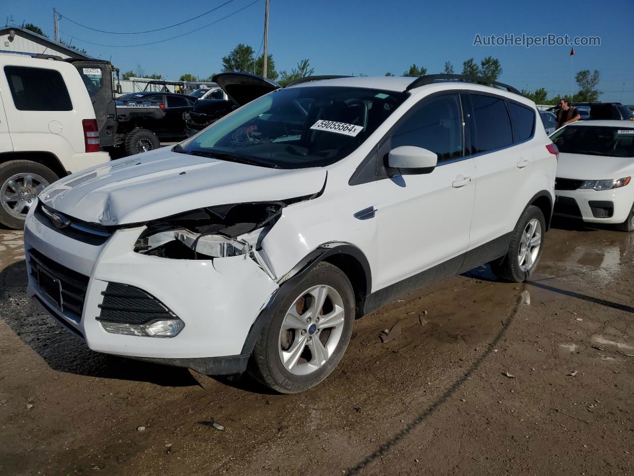 2016 Ford Escape Se White vin: 1FMCU0GX0GUA95257