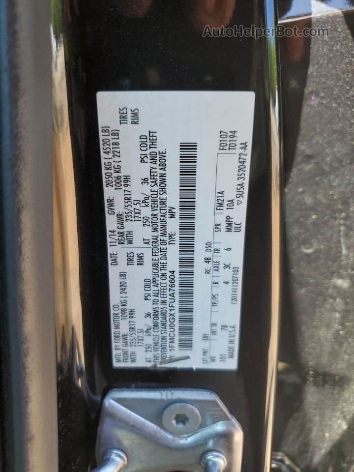 2015 Ford Escape Se Черный vin: 1FMCU0GX1FUA76604