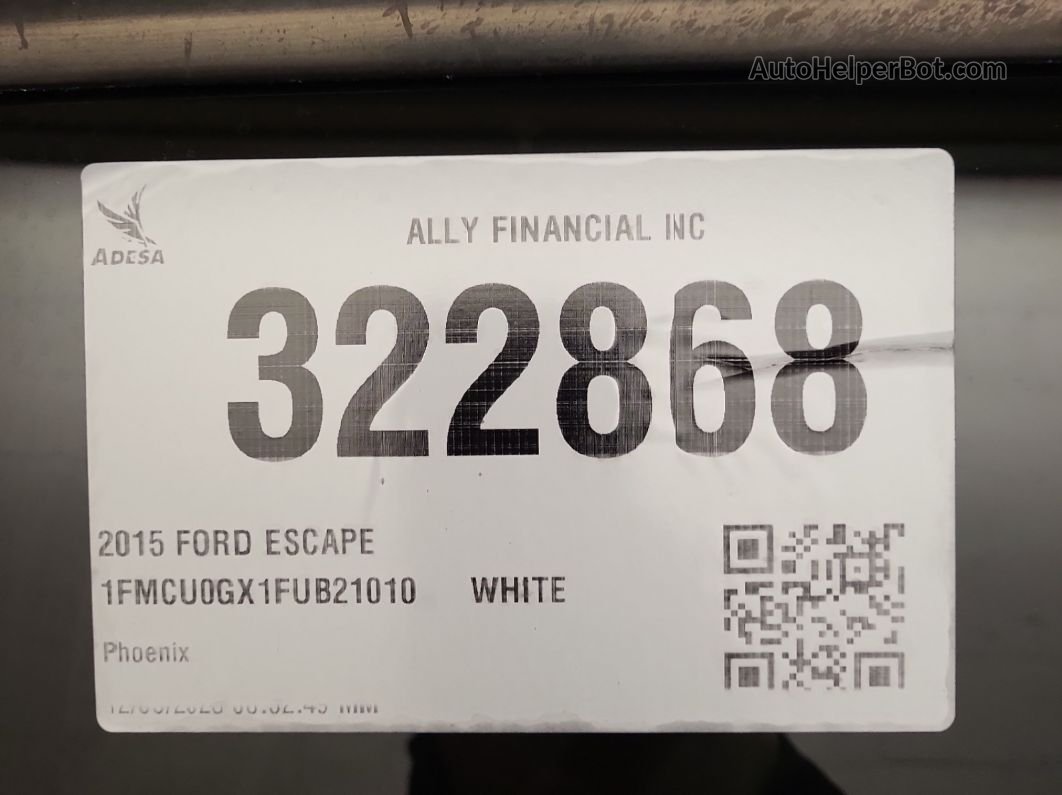 2015 Ford Escape Se vin: 1FMCU0GX1FUB21010