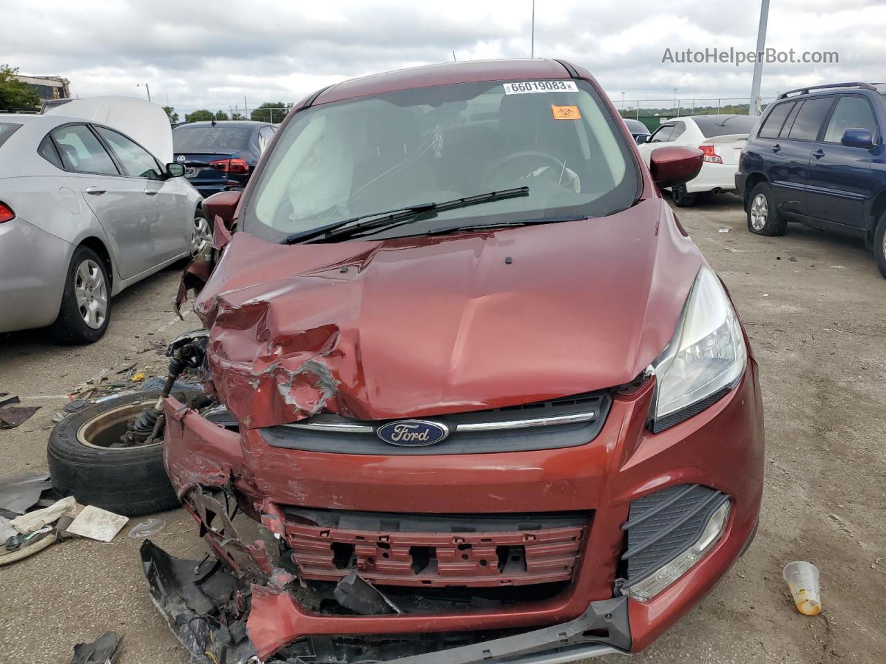 2015 Ford Escape Se Red vin: 1FMCU0GX1FUC87320