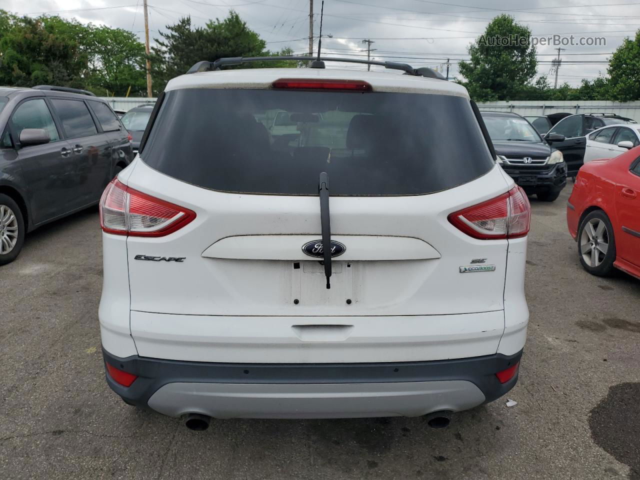 2014 Ford Escape Se White vin: 1FMCU0GX2EUD38242