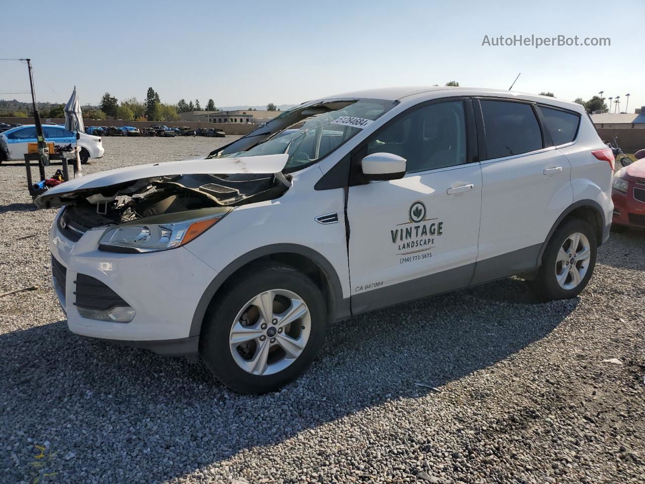 2015 Ford Escape Se White vin: 1FMCU0GX2FUA25550