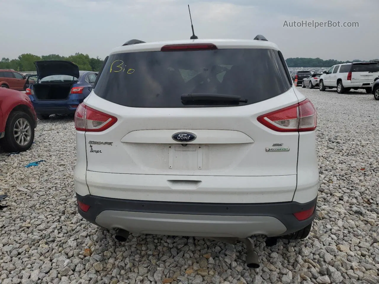 2014 Ford Escape Se White vin: 1FMCU0GX3EUB87427