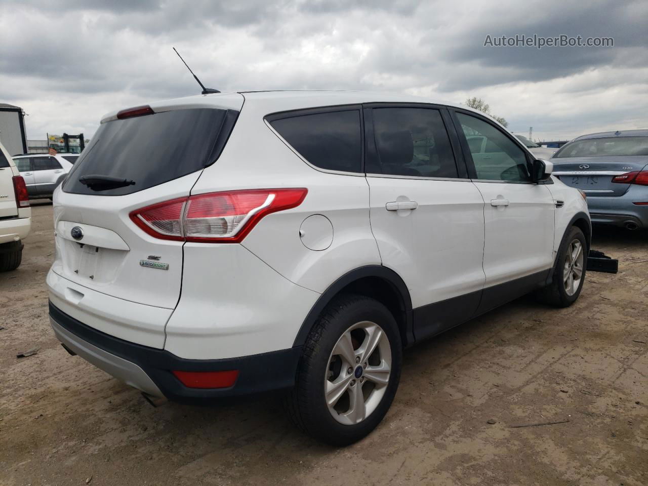 2015 Ford Escape Se White vin: 1FMCU0GX3FUC63634