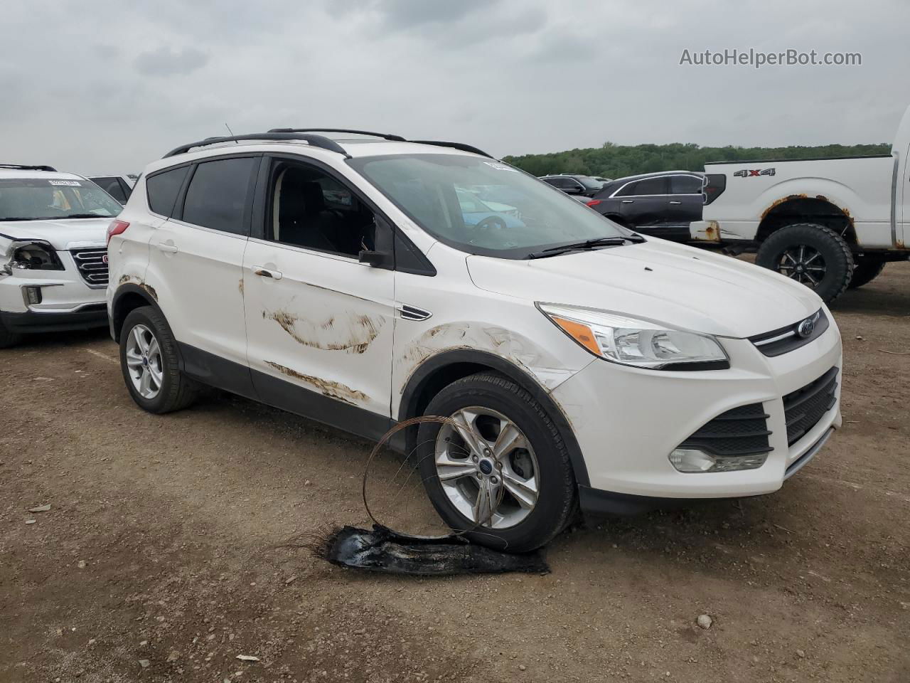 2013 Ford Escape Se White vin: 1FMCU0GX4DUD27239