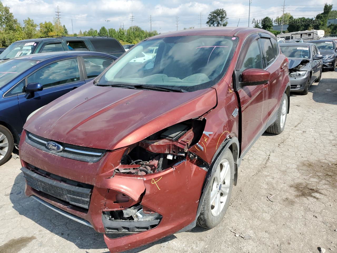 2015 Ford Escape Se Red vin: 1FMCU0GX4FUB40165