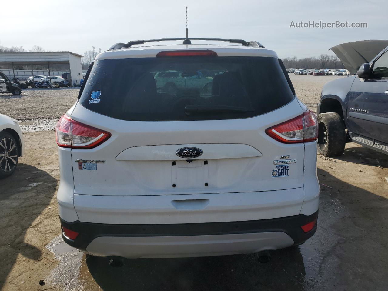 2014 Ford Escape Se White vin: 1FMCU0GX5EUC41973