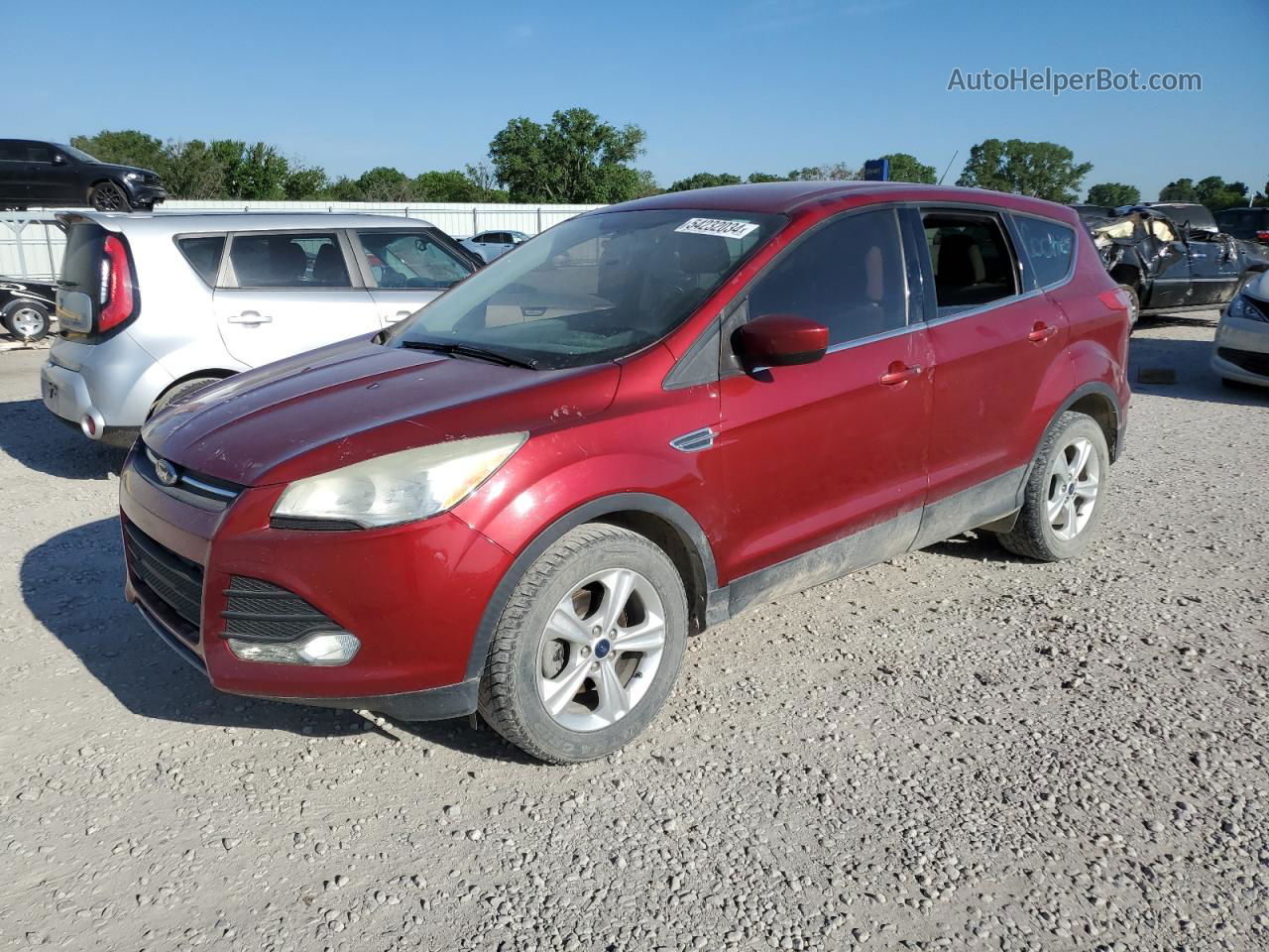 2014 Ford Escape Se Red vin: 1FMCU0GX5EUC49474