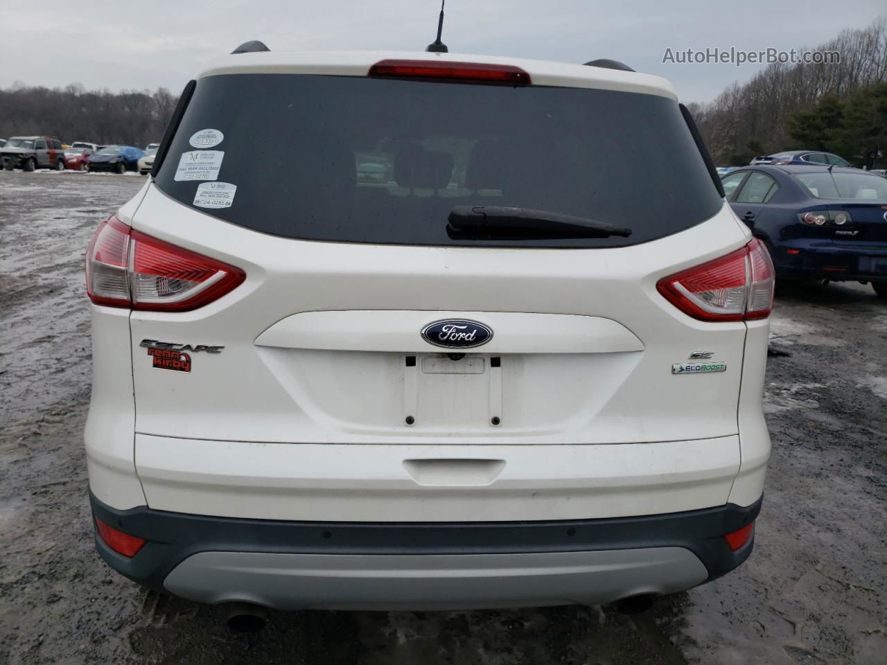 2015 Ford Escape Se White vin: 1FMCU0GX5FUA37644