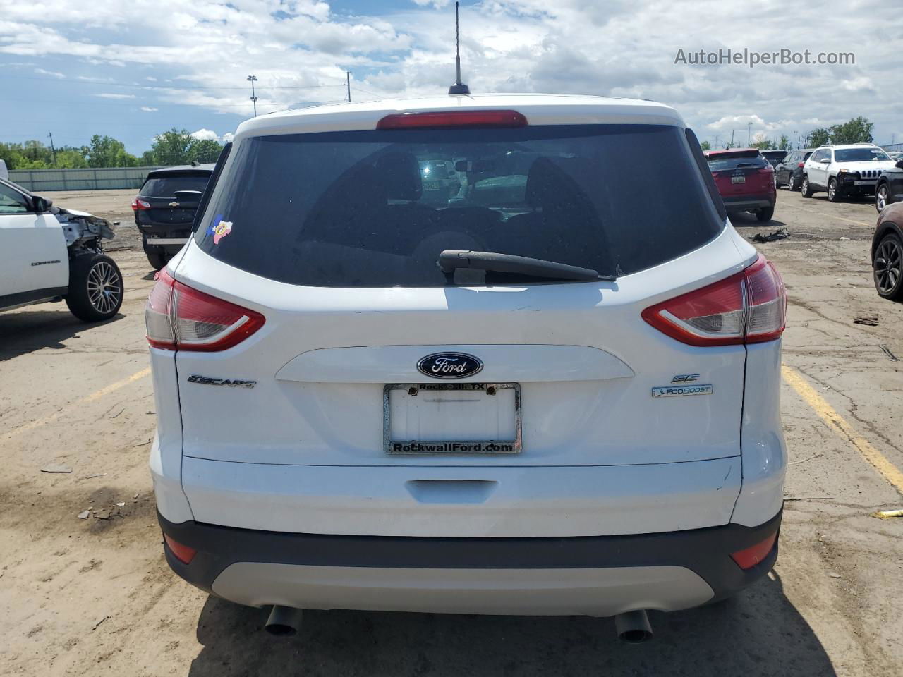 2015 Ford Escape Se White vin: 1FMCU0GX5FUB93733