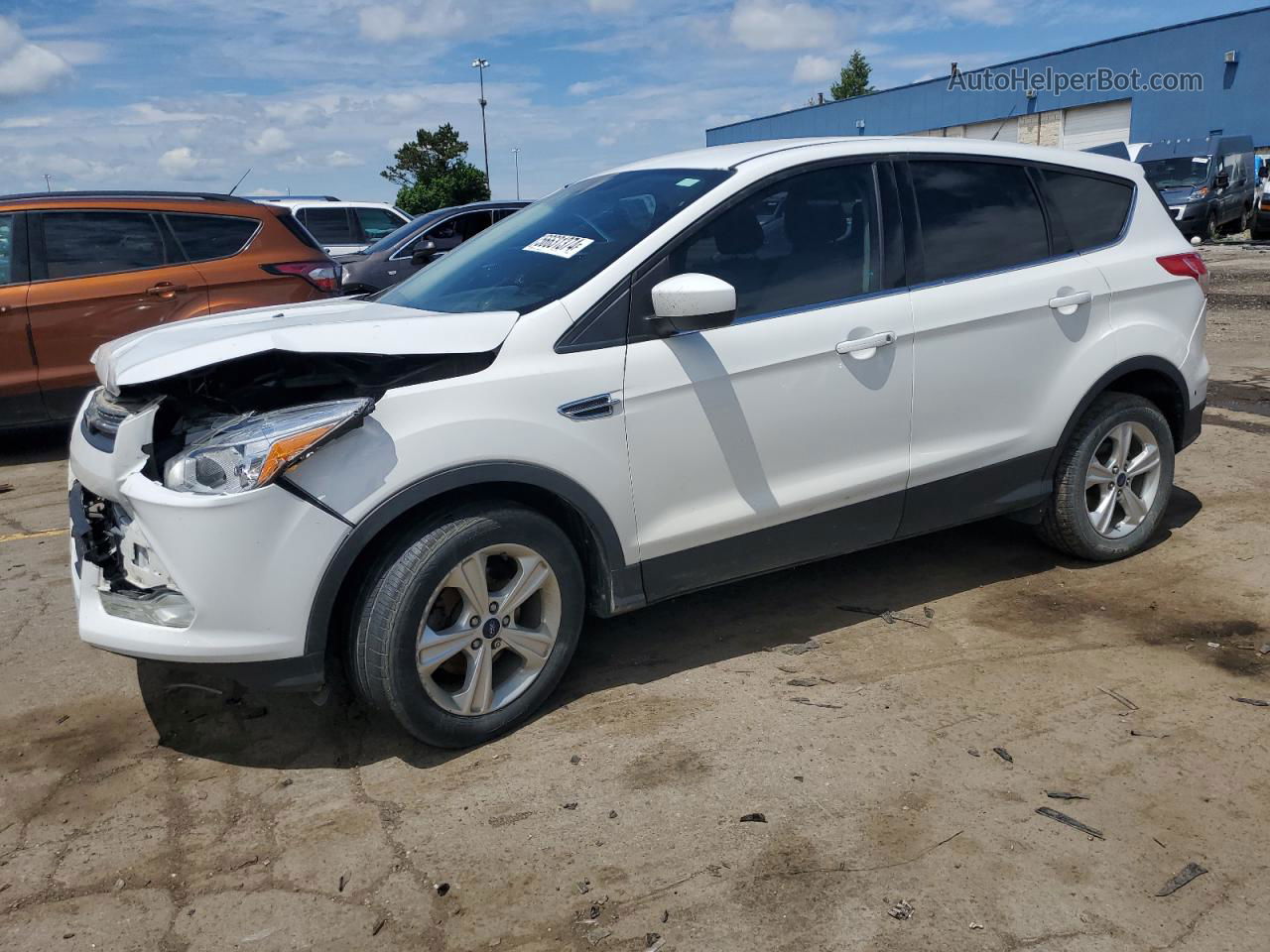 2015 Ford Escape Se White vin: 1FMCU0GX5FUB93733