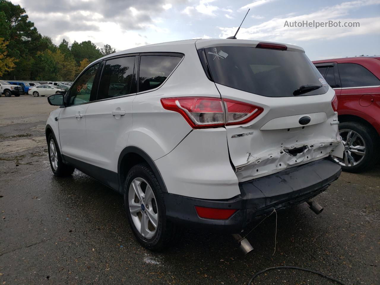 2013 Ford Escape Se White vin: 1FMCU0GX6DUA54918