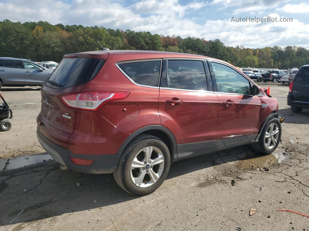 2014 Ford Escape Se Red vin: 1FMCU0GX6EUD02635