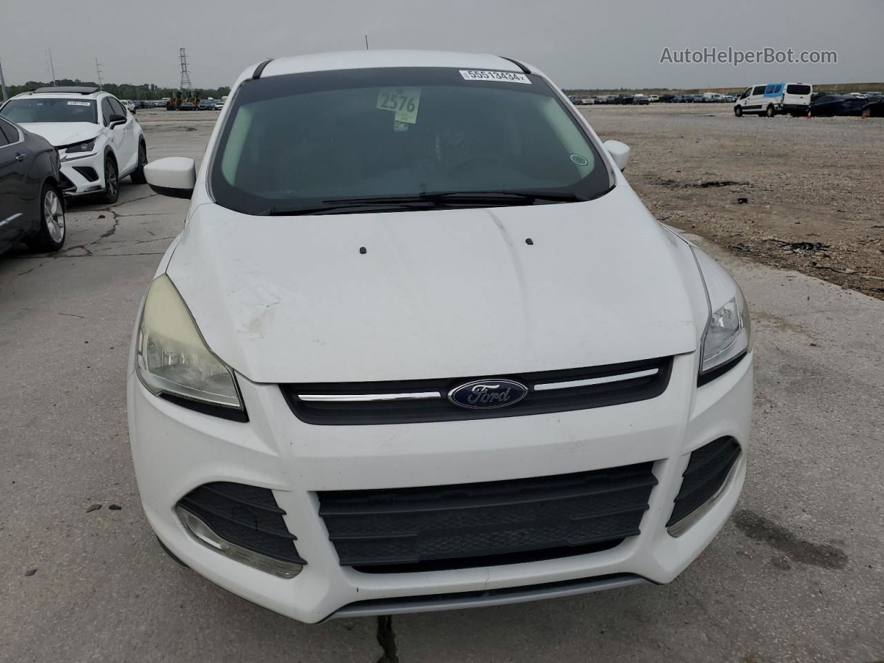 2014 Ford Escape Se White vin: 1FMCU0GX7EUB55225