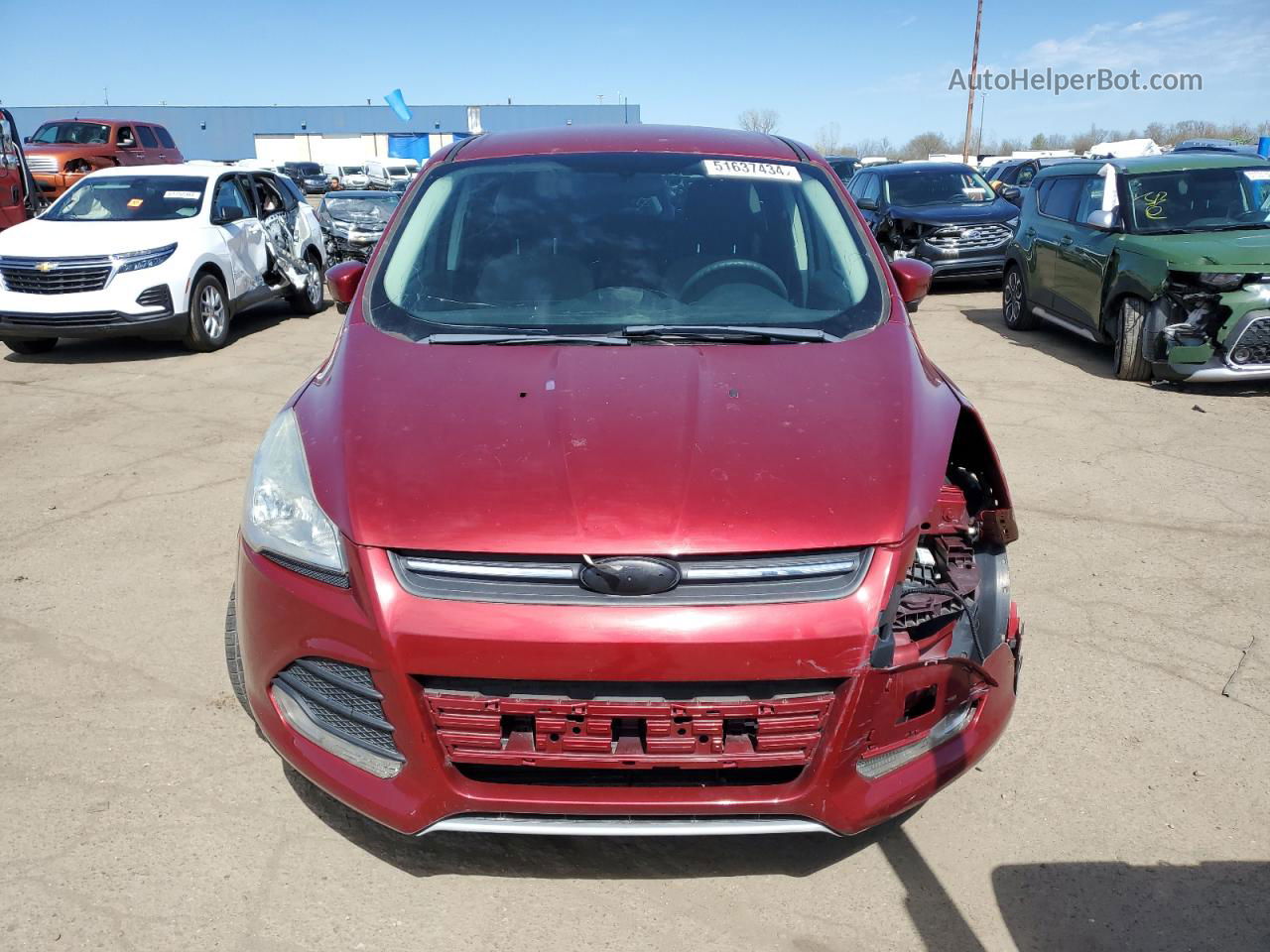 2014 Ford Escape Se Red vin: 1FMCU0GX7EUC50447