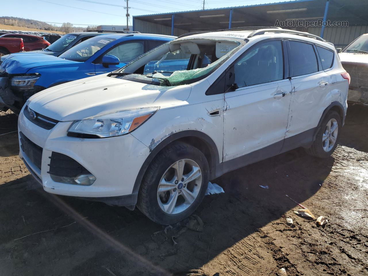 2013 Ford Escape Se White vin: 1FMCU0GX8DUB95702