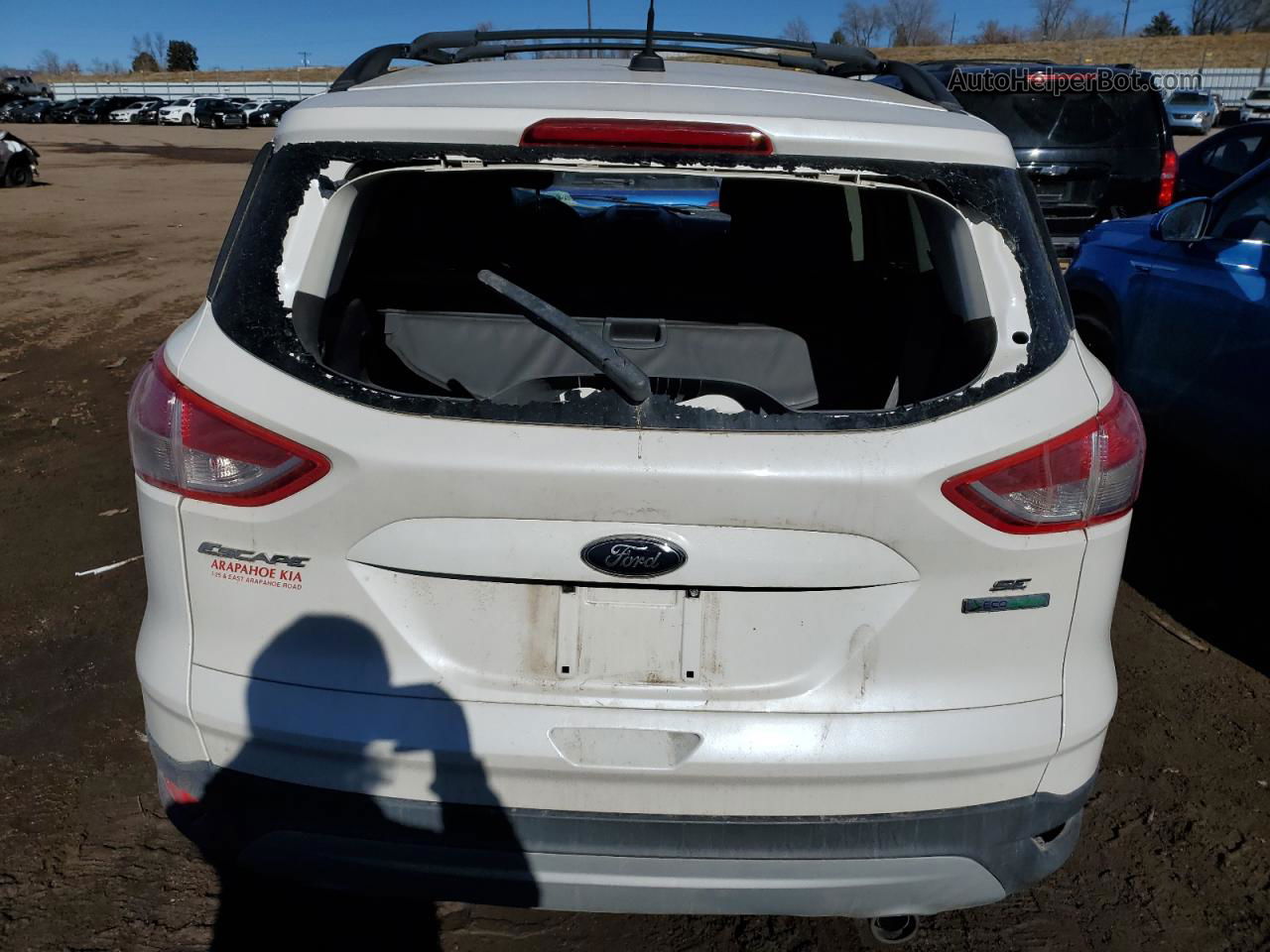 2013 Ford Escape Se White vin: 1FMCU0GX8DUB95702