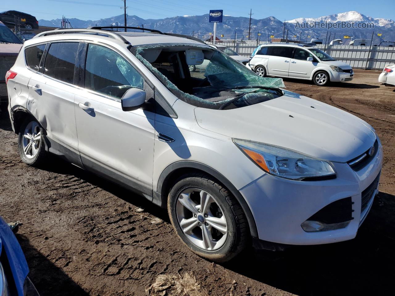 2013 Ford Escape Se White vin: 1FMCU0GX8DUB95702