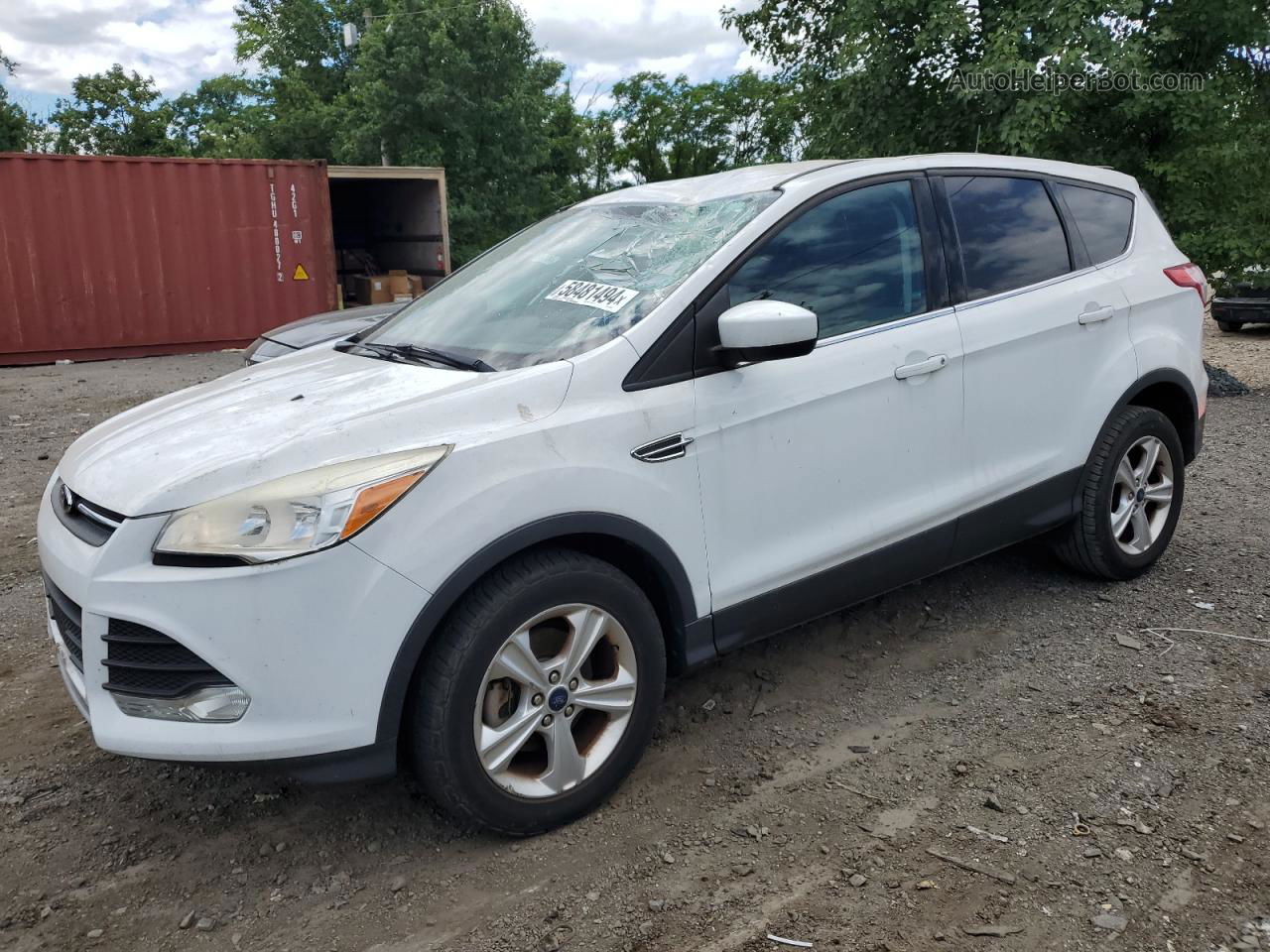 2014 Ford Escape Se White vin: 1FMCU0GX8EUC01466