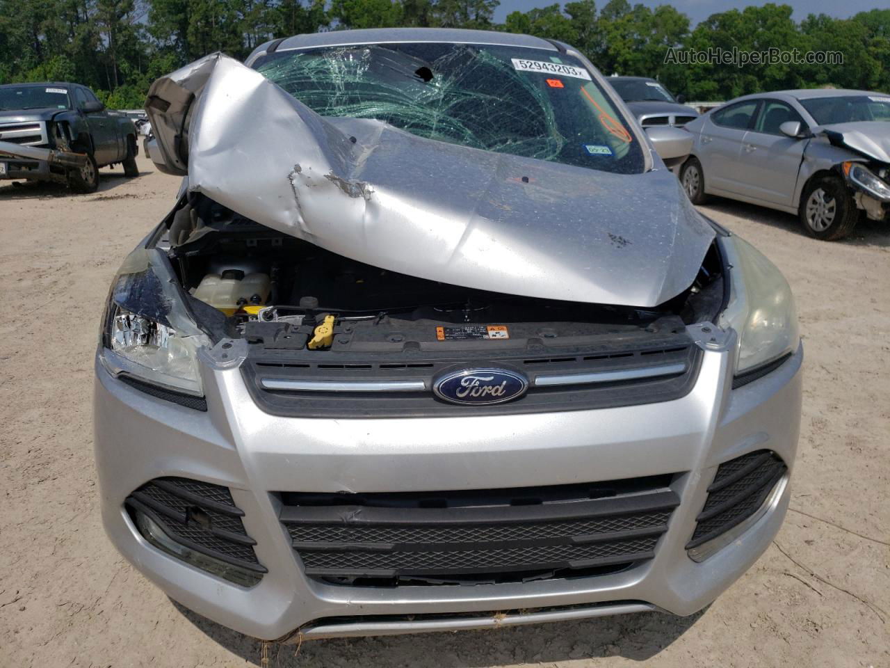 2014 Ford Escape Se Серебряный vin: 1FMCU0GX8EUC45435