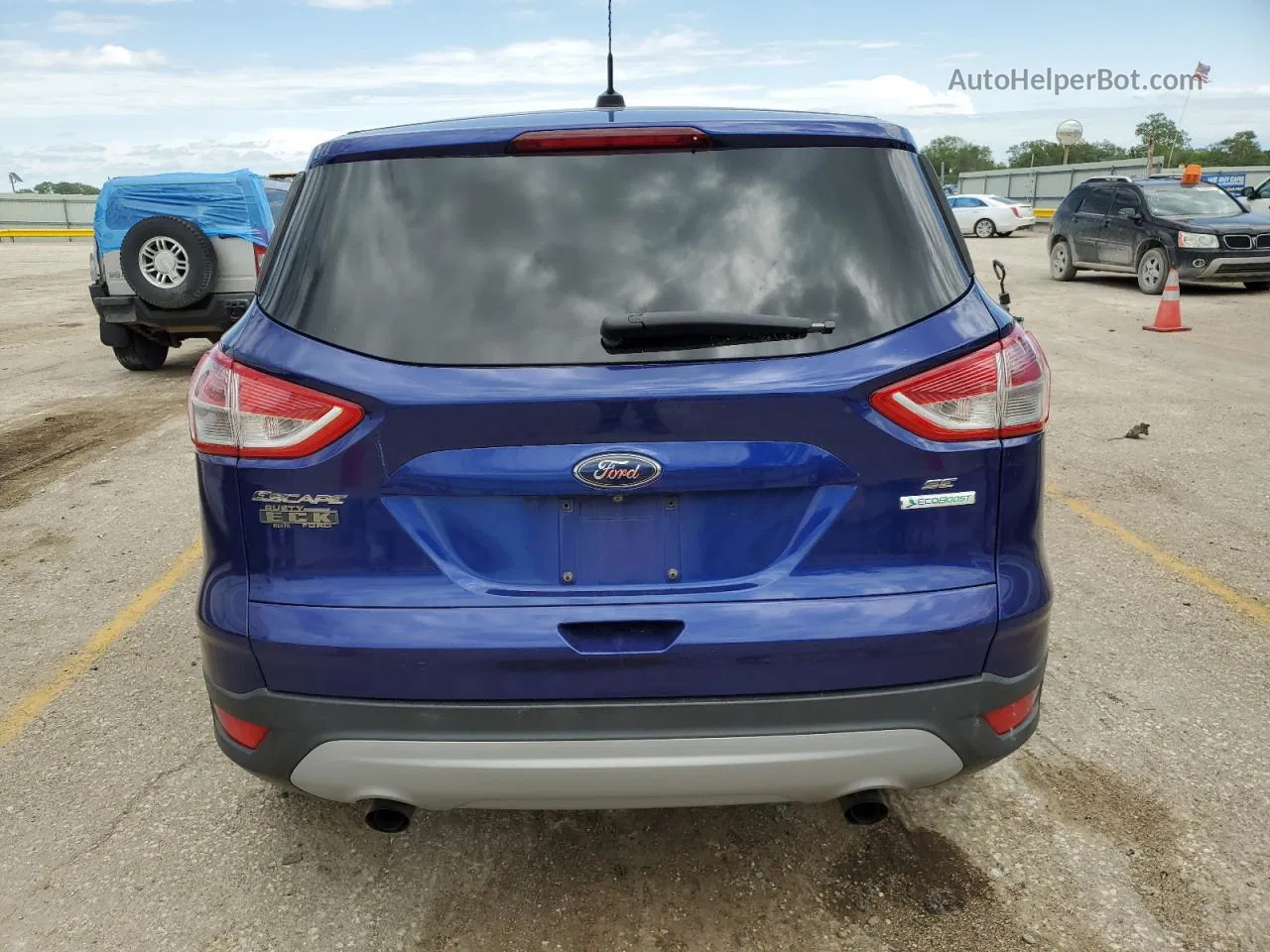 2014 Ford Escape Se Blue vin: 1FMCU0GX8EUD43896