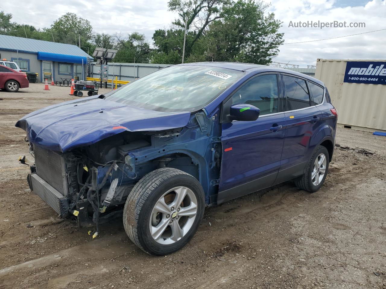 2014 Ford Escape Se Blue vin: 1FMCU0GX8EUD43896