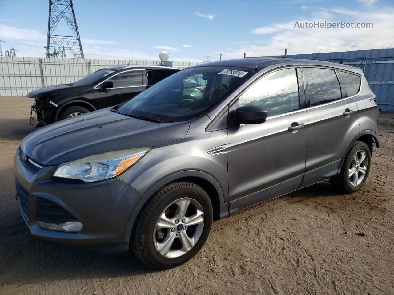 2014 Ford Escape Se Gray vin: 1FMCU0GX8EUD51349