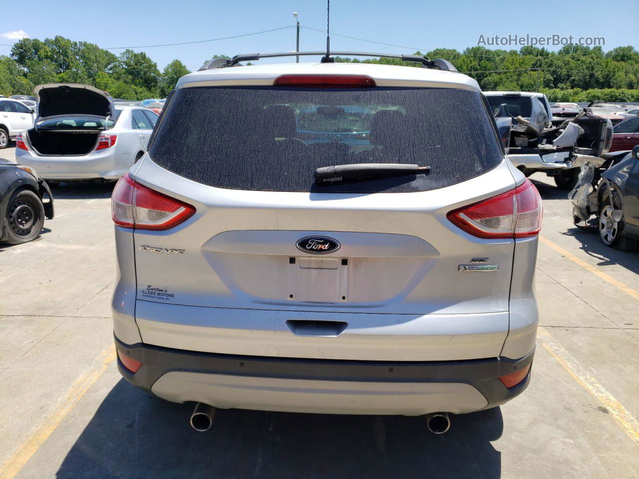 2013 Ford Escape Se Silver vin: 1FMCU0GX9DUA35585