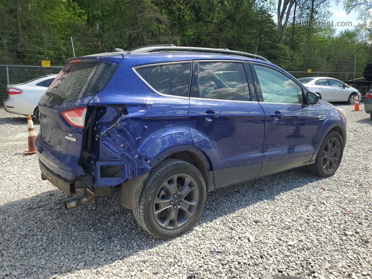 2013 Ford Escape Se Blue vin: 1FMCU0GX9DUB92615