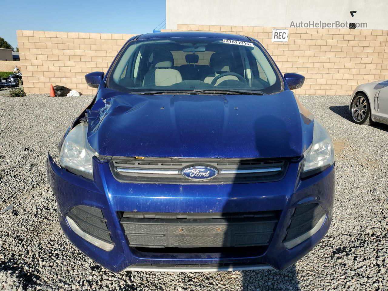 2015 Ford Escape Se Blue vin: 1FMCU0GX9FUA93683