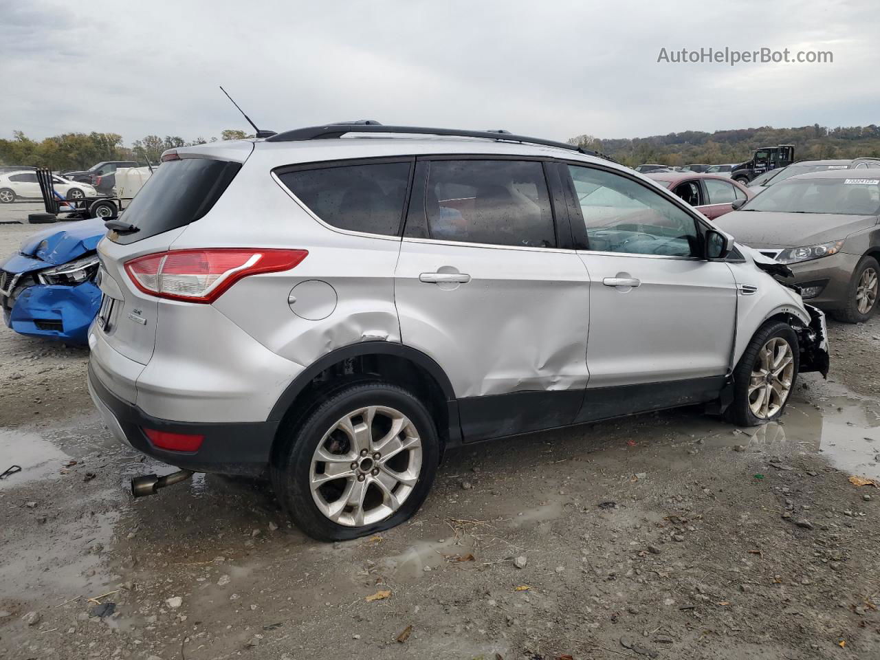 2013 Ford Escape Se Silver vin: 1FMCU0GXXDUC19899