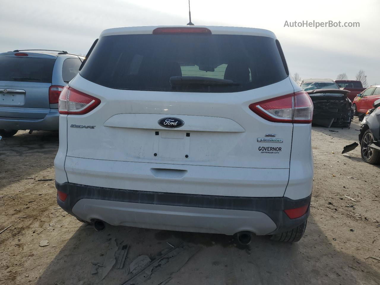 2013 Ford Escape Se White vin: 1FMCU0GXXDUC38453