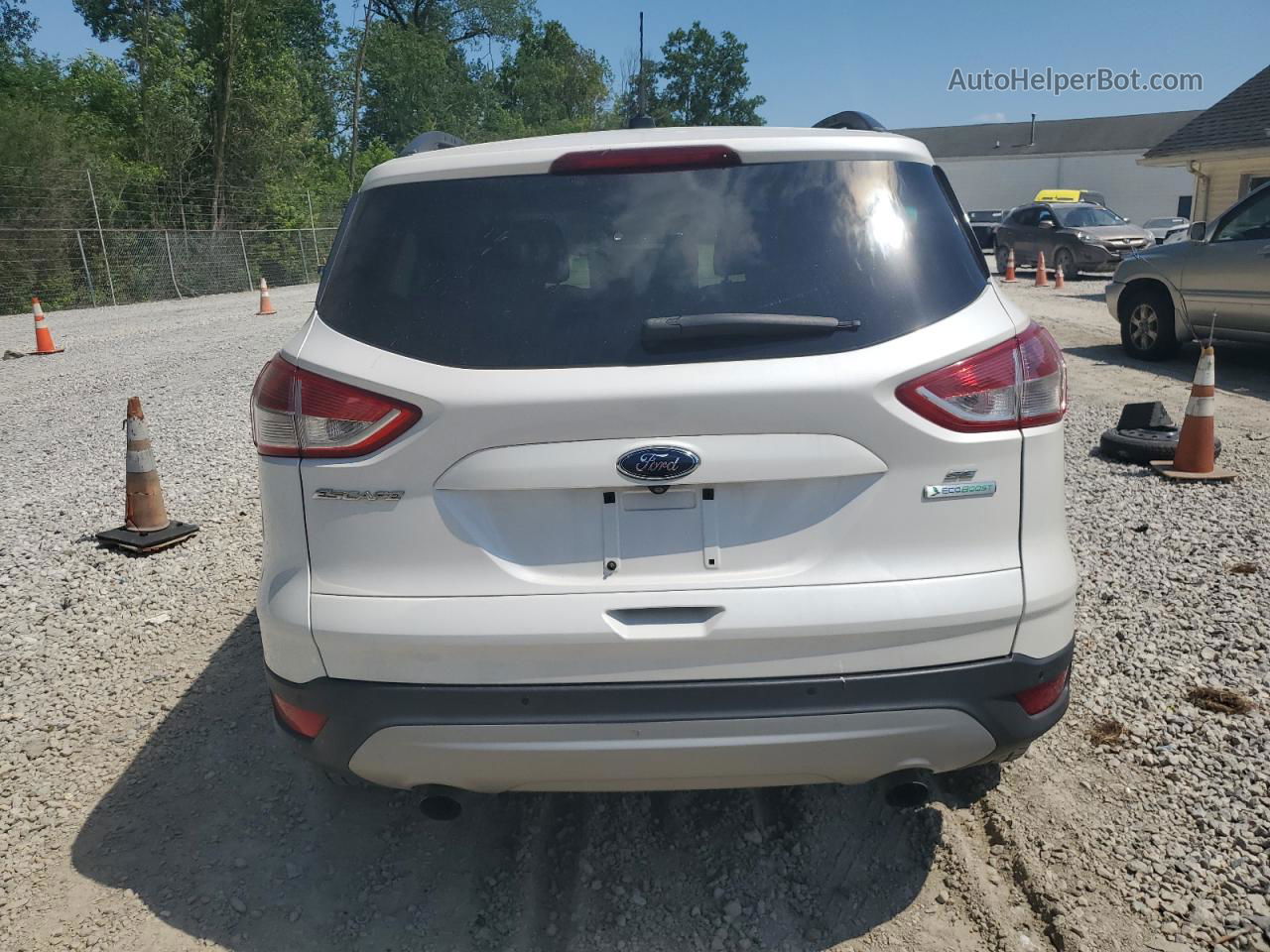 2014 Ford Escape Se White vin: 1FMCU0GXXEUB83259