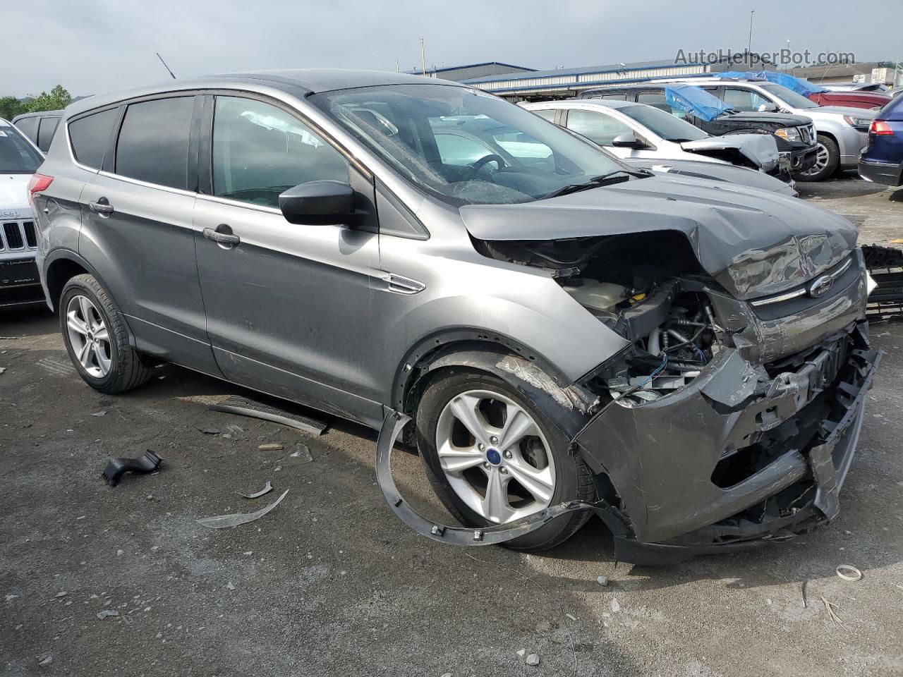 2014 Ford Escape Se Gray vin: 1FMCU0GXXEUD30924