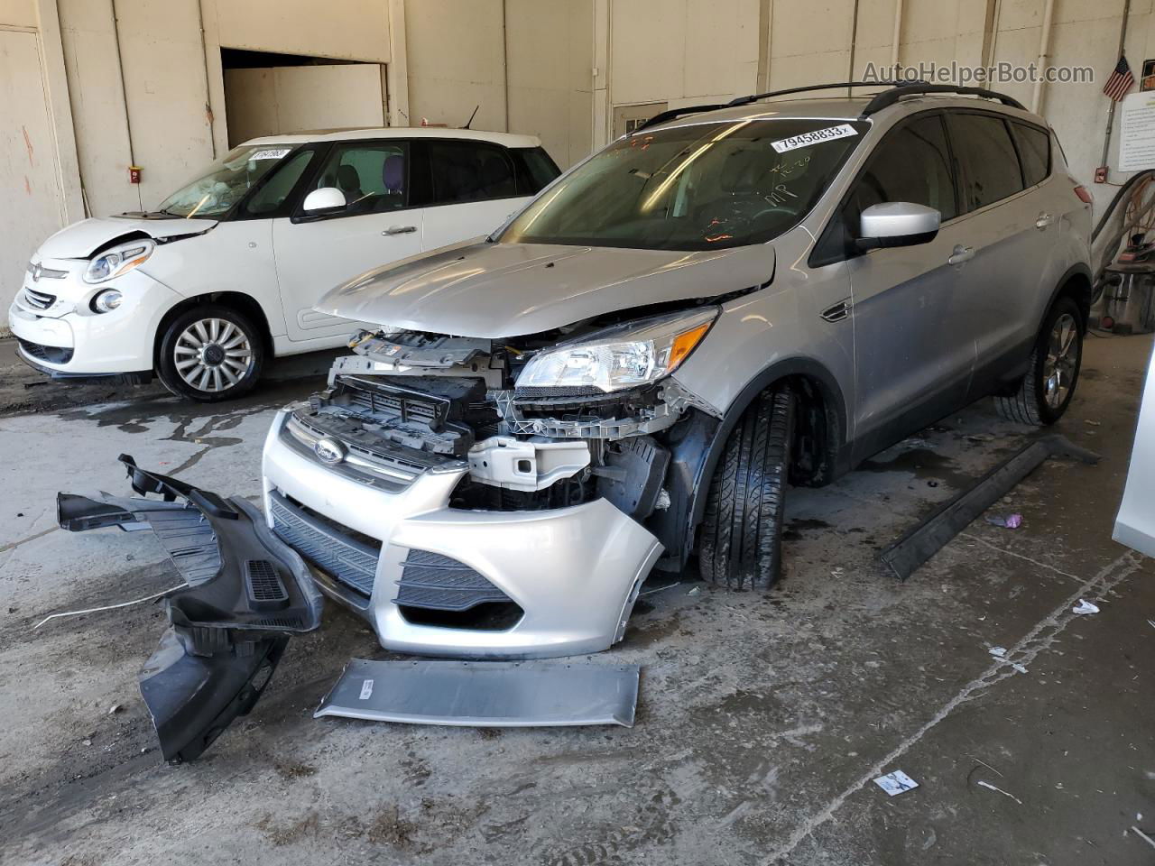 2016 Ford Escape Se Silver vin: 1FMCU0GXXGUA60645