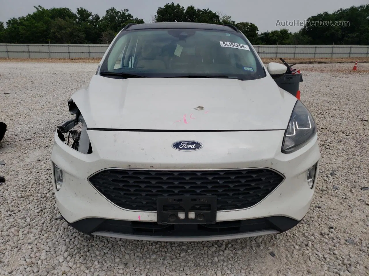 2021 Ford Escape Sel White vin: 1FMCU0H63MUA37127