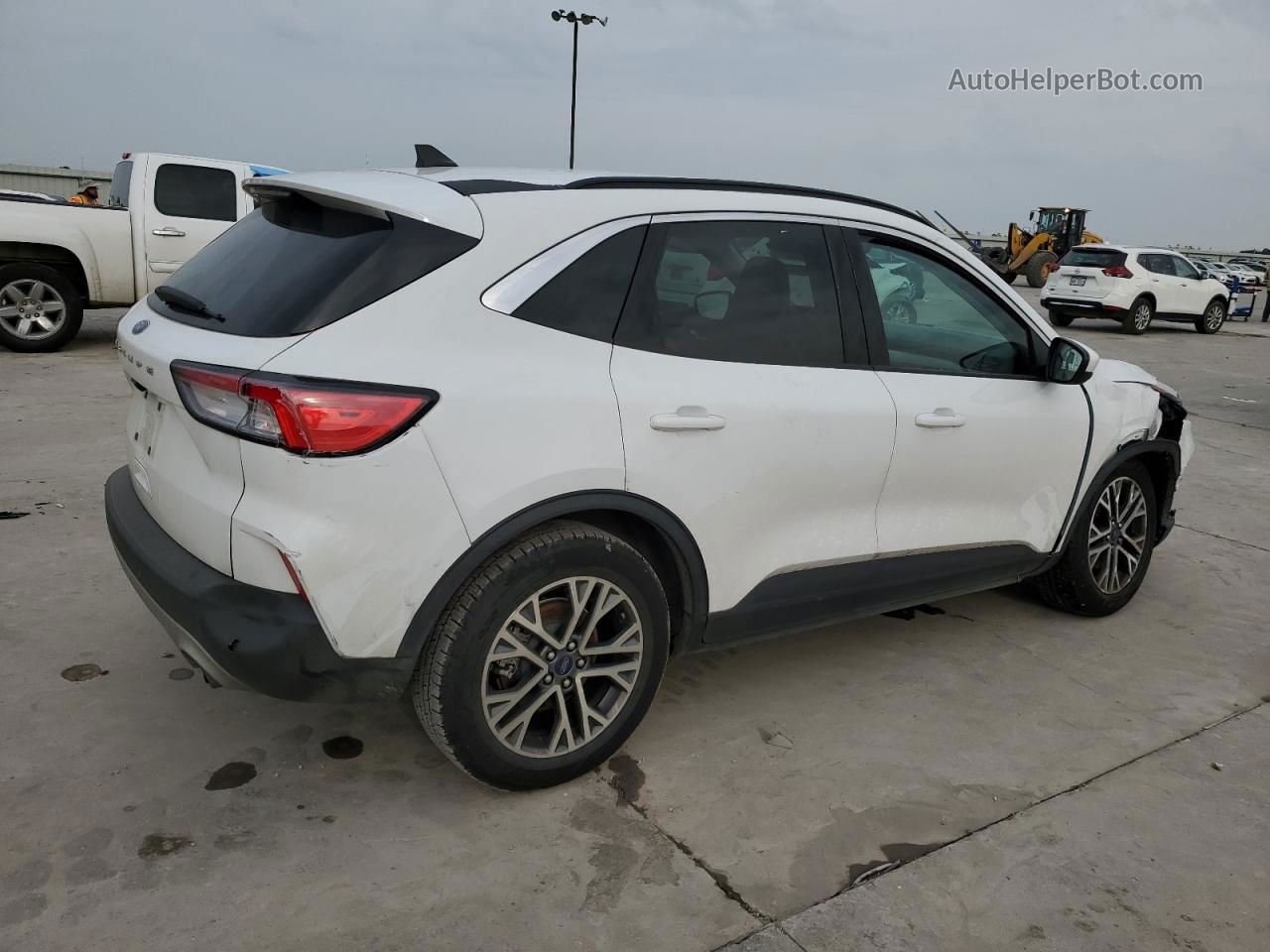 2021 Ford Escape Sel White vin: 1FMCU0H63MUA52825