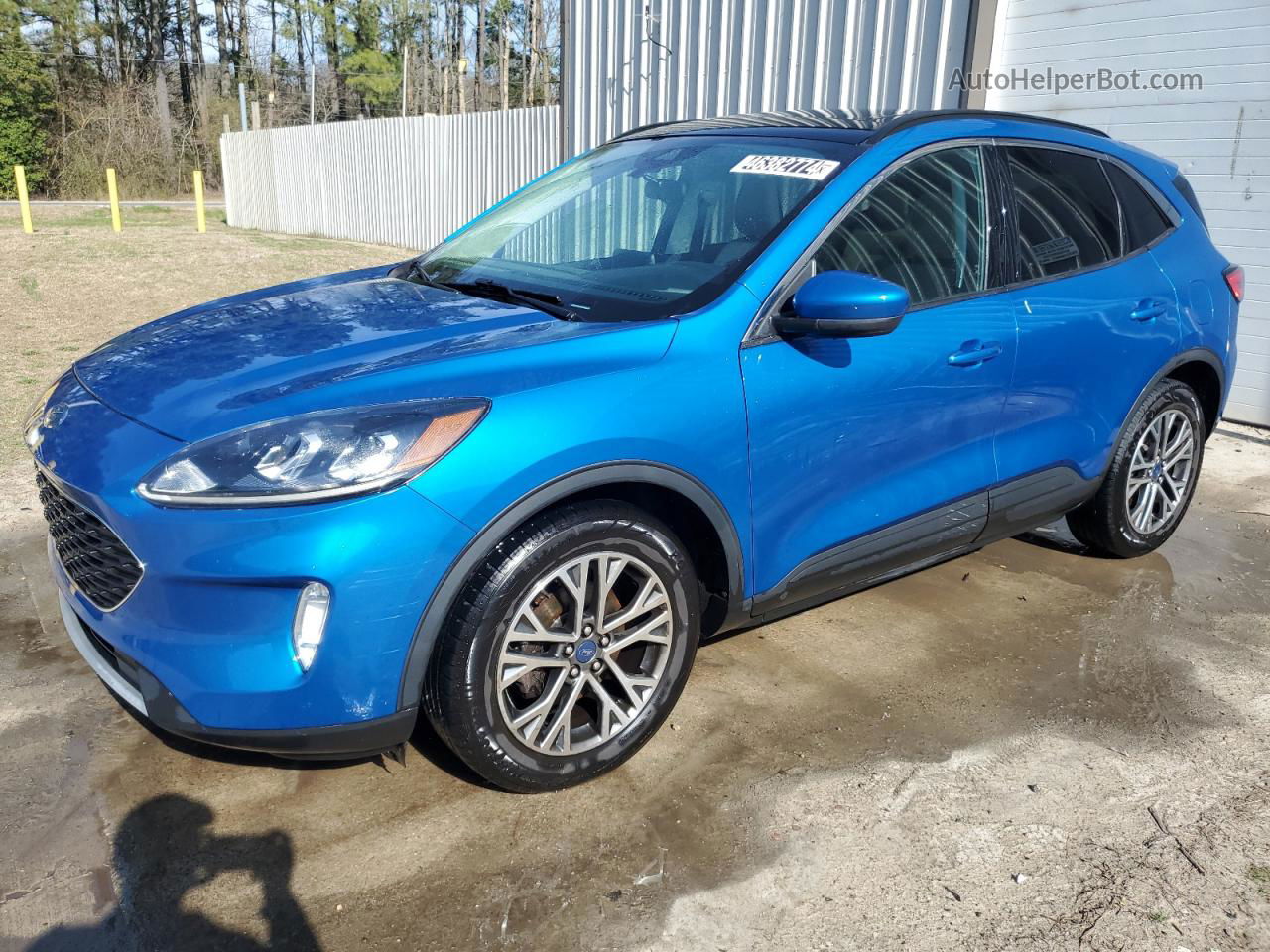 2021 Ford Escape Sel Blue vin: 1FMCU0H63MUA63436