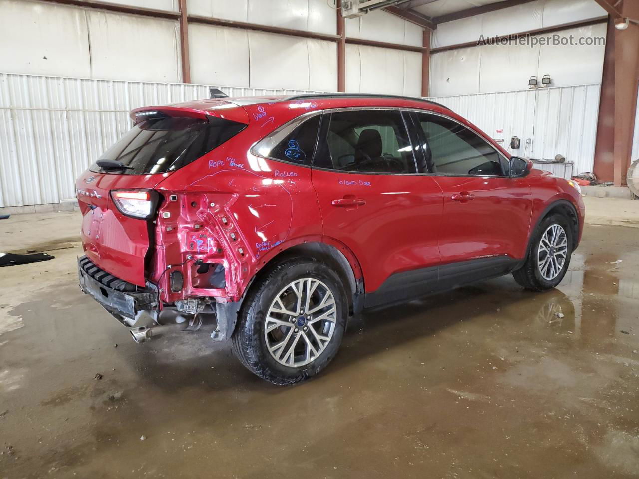 2021 Ford Escape Sel Red vin: 1FMCU0H63MUA64120