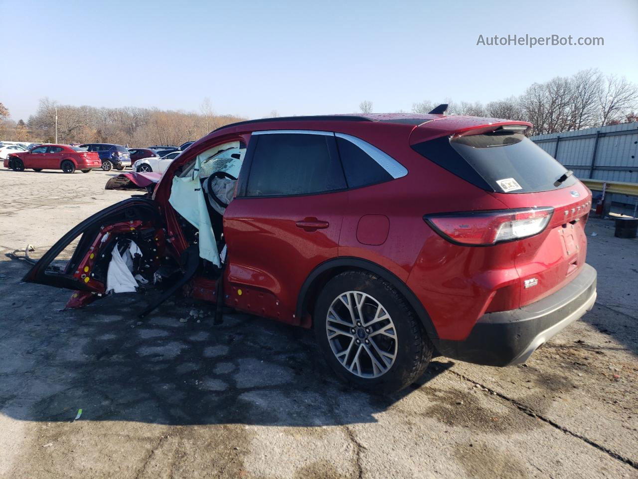 2021 Ford Escape Sel Red vin: 1FMCU0H65MUA09040