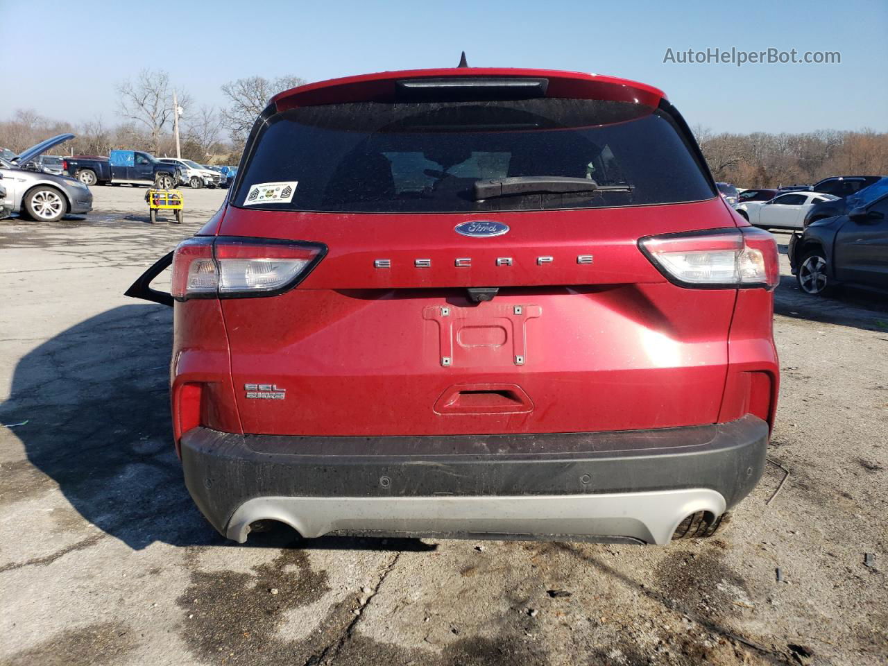 2021 Ford Escape Sel Red vin: 1FMCU0H65MUA09040