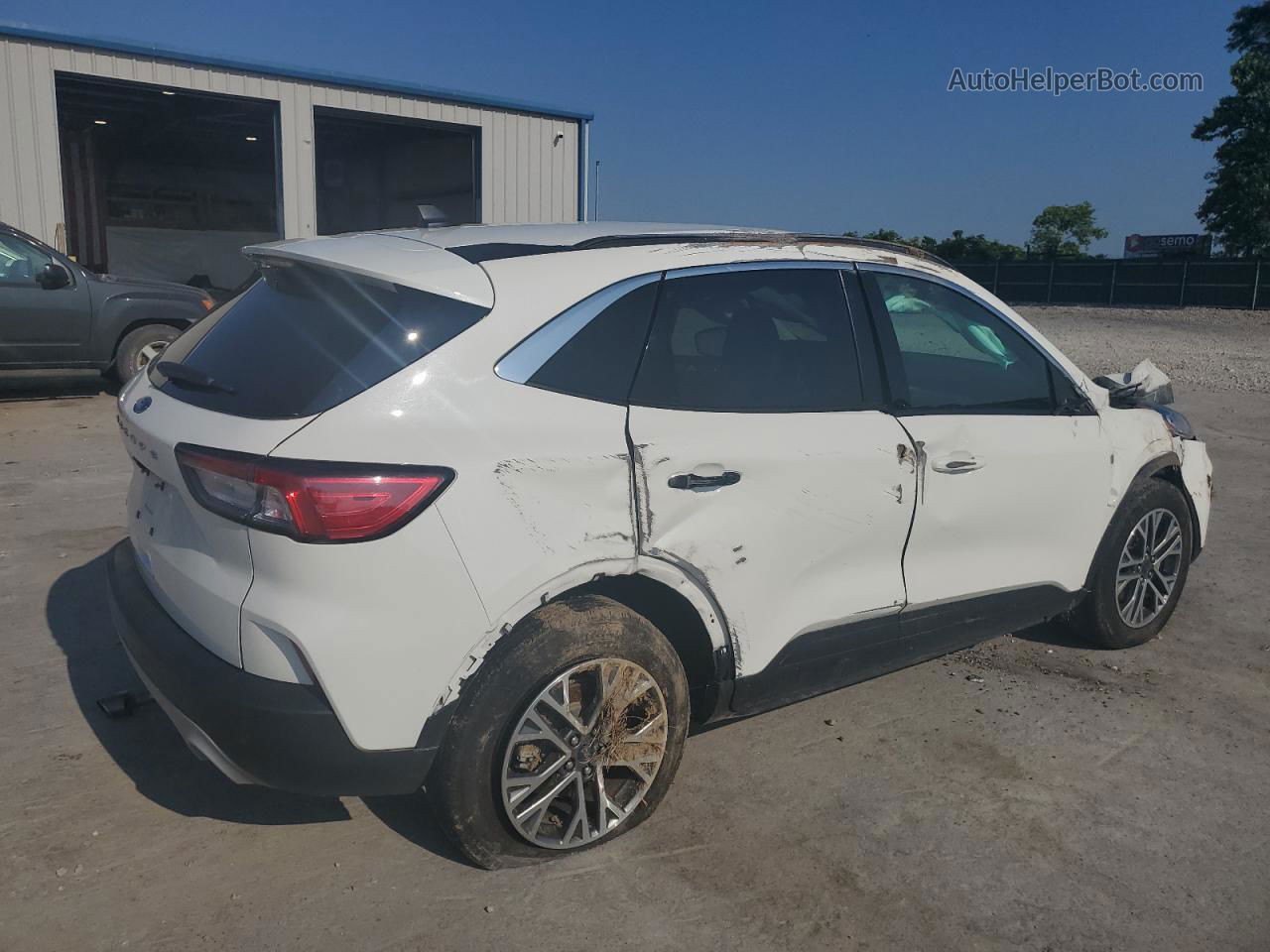 2021 Ford Escape Sel White vin: 1FMCU0H68MUA17147