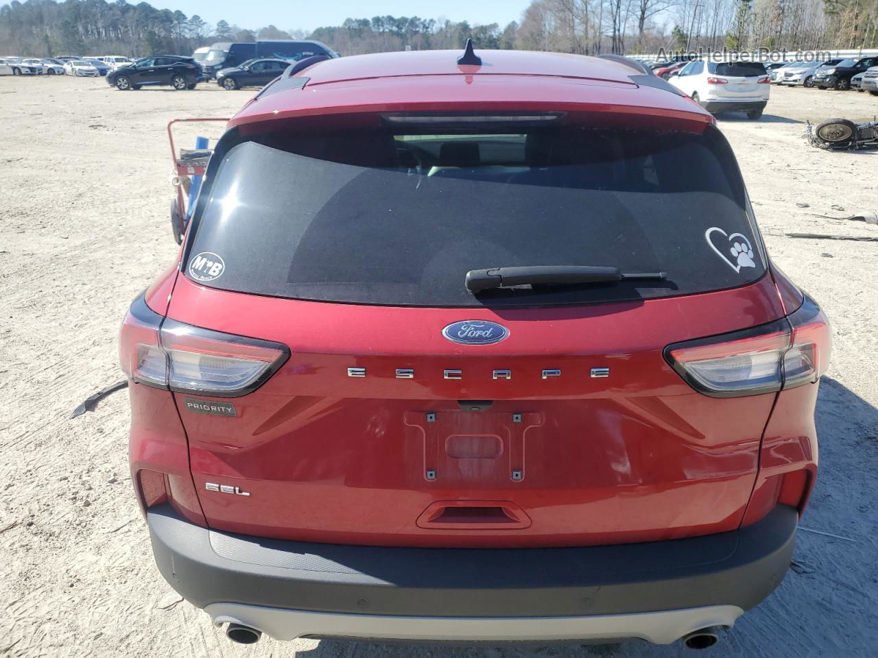 2021 Ford Escape Sel Red vin: 1FMCU0H68MUB36428