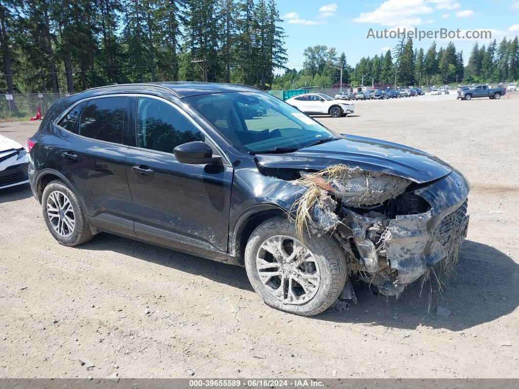 2021 Ford Escape Sel Black vin: 1FMCU0H6XMUA52143