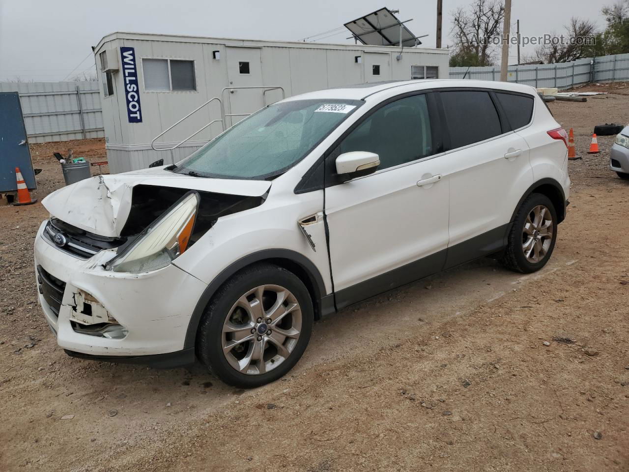 2013 Ford Escape Sel Белый vin: 1FMCU0H90DUA39928